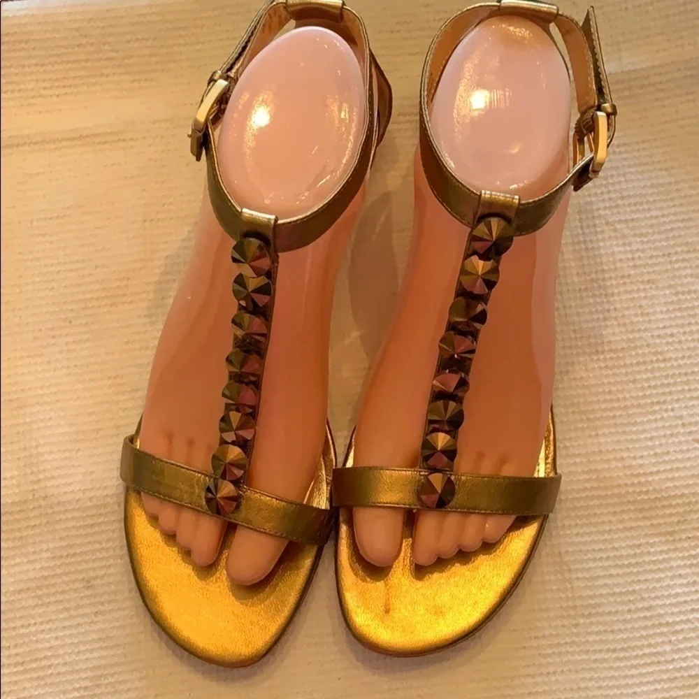 VIA SPIGA fully leather sandals/Copper/Italy/8.5.​​​​​​​​​​​​​​​​​​​​​